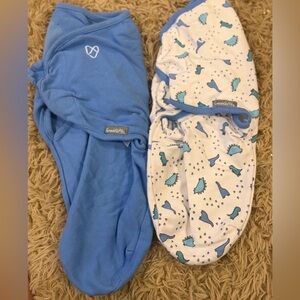 SwaddleMe Blue and White Dino Swaddle Set